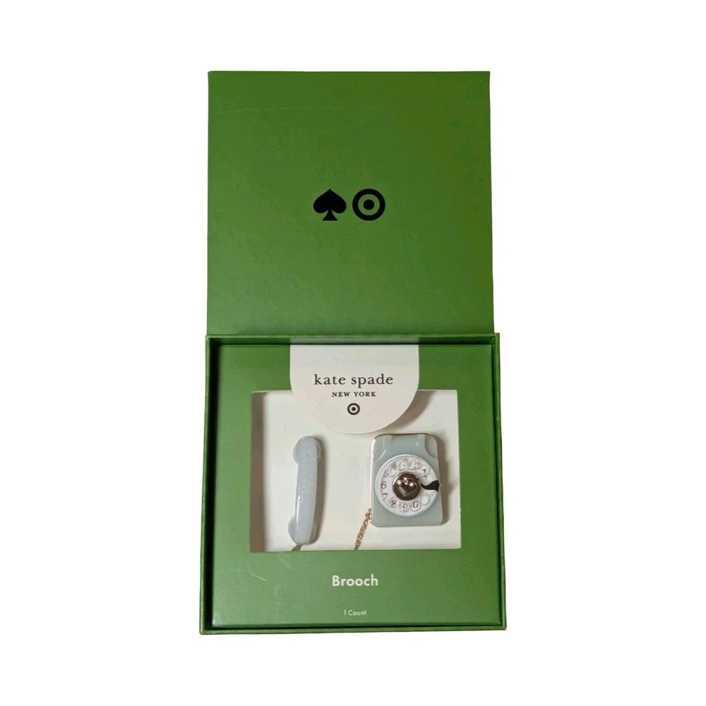 ⭐B1. Kate Spade New York Rotary ( Spins ) Telephone Brooch New in Box